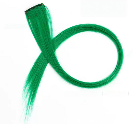 Colored Party Highlights Clip in Hair Extensions for Girls Straight Hair Synthetic Hairpieces