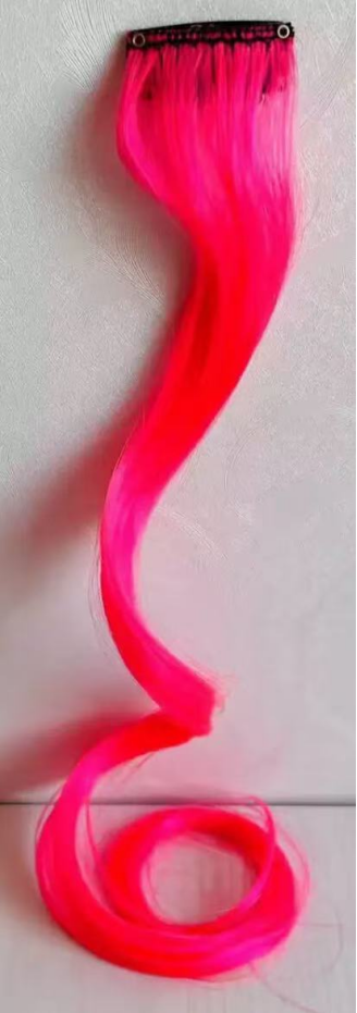 Colourful Curly Wavy Party Highlights Clip in Synthetic Hairpieces for Women