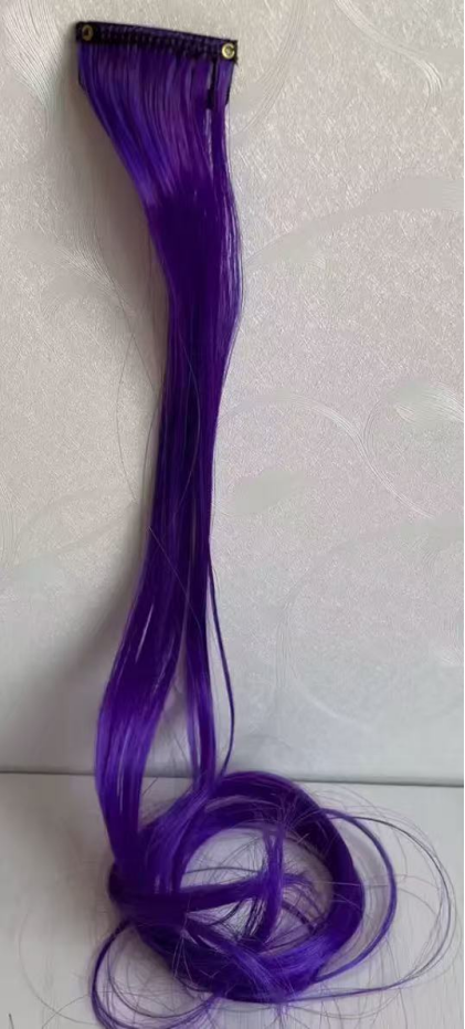Colourful Curly Wavy Party Highlights Clip in Synthetic Hairpieces for Women