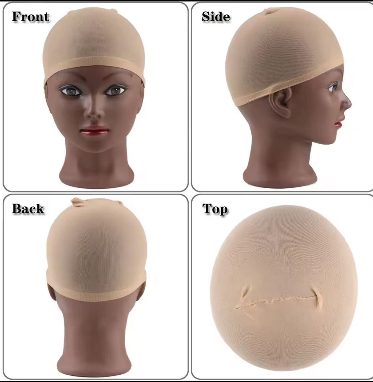 deluxe wig cap 2pc/bag