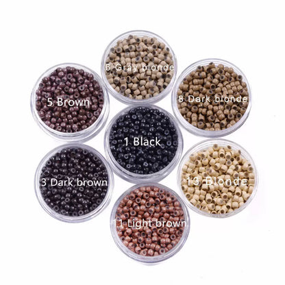 500pcs copper ring beads 3.0mm nano ring beads silicone lined micro for hair extensions