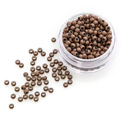 Image of 500pcs copper ring beads 3.0mm nano ring beads silicone lined micro for hair extensions