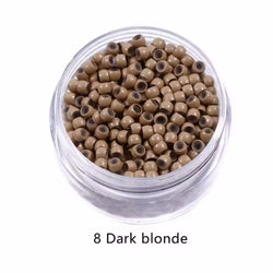 Image of 500pcs copper ring beads 3.0mm nano ring beads silicone lined micro for hair extensions