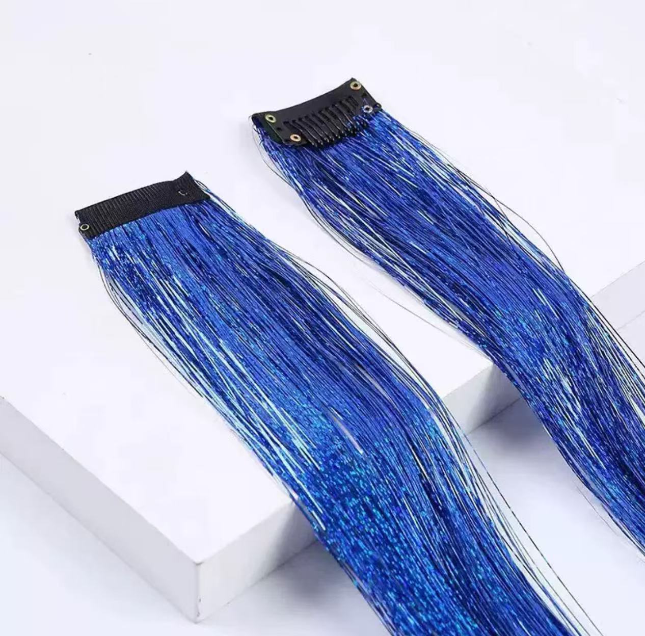 Tinsel Hair Extensions Heat Resistant Glitter Hair Extensions 1pcs