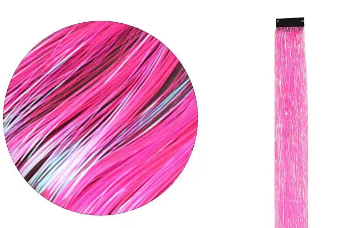Tinsel Hair Extensions Heat Resistant Glitter Hair Extensions 1pcs
