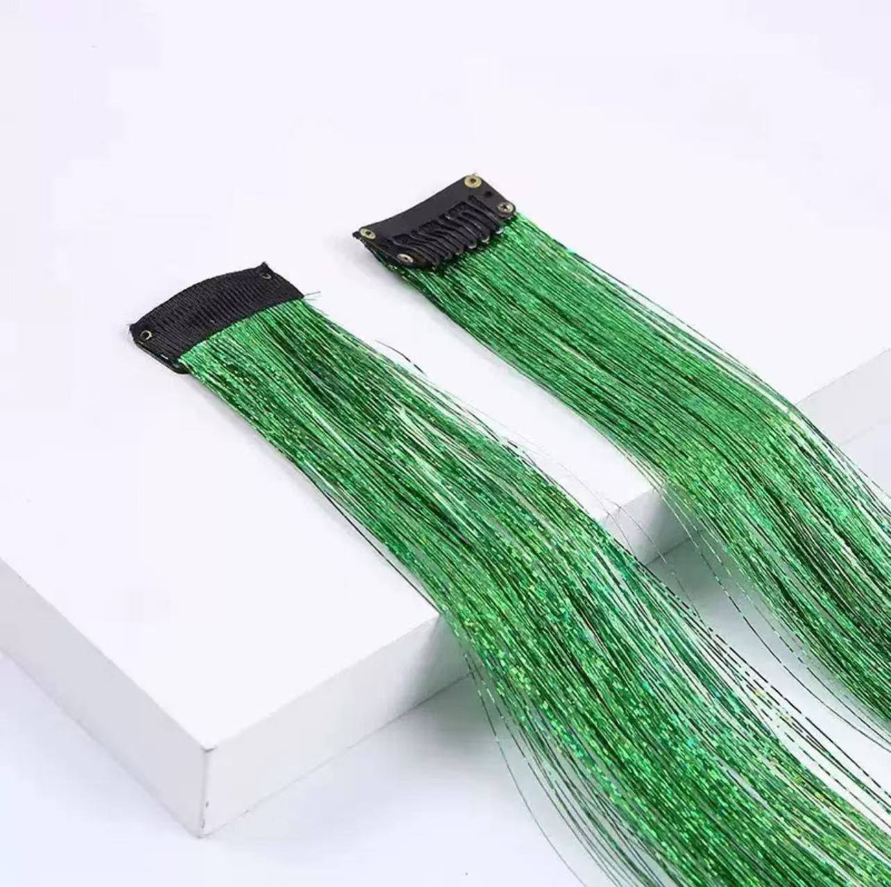 Tinsel Hair Extensions Heat Resistant Glitter Hair Extensions 1pcs