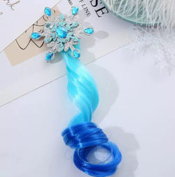 Image of Kids Rainbow Hair Clips Unicorn Hair Extensions for Girls Children Ponytail Holder Baby Princess Barrettes Hair Bow Accessories 