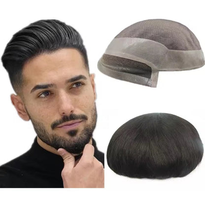 Male's toupee Hair Replacement System Hair installation service