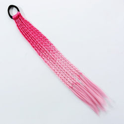 Image of 1PCS New Girls Colorful Wigs Ponytail Kids Hair Accessories Head Band Hair Ornament Headbands Rubber Bands Beauty Hair Band