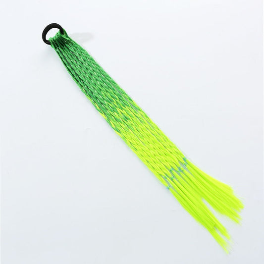 1PCS New Girls Colorful Wigs Ponytail Kids Hair Accessories Head Band Hair Ornament Headbands Rubber Bands Beauty Hair Band