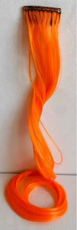 Colourful Curly Wavy Party Highlights Clip in Synthetic Hairpieces for Women