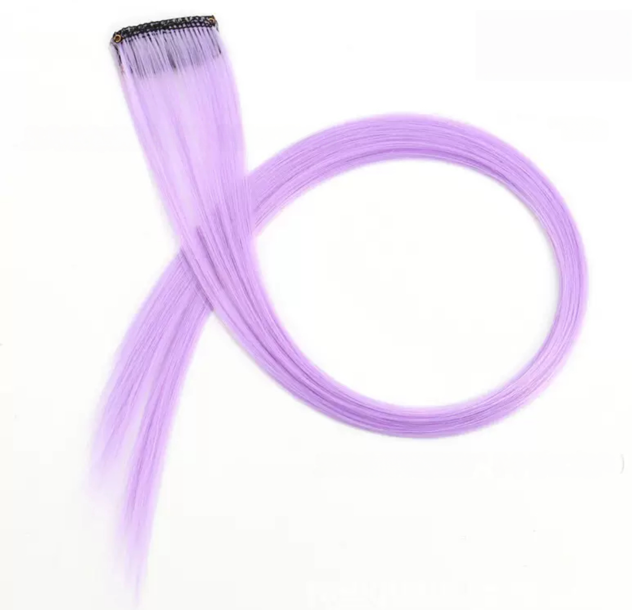 Colored Party Highlights Clip in Hair Extensions for Girls Straight Hair Synthetic Hairpieces