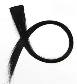 Image of Colored Party Highlights Clip in Hair Extensions for Girls Straight Hair Synthetic Hairpieces