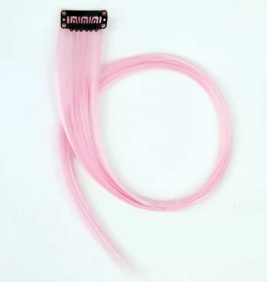 Colored Party Highlights Clip in Hair Extensions for Girls Straight Hair Synthetic Hairpieces