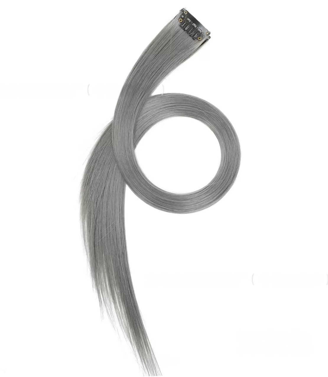 Colored Party Highlights Clip in Hair Extensions for Girls Straight Hair Synthetic Hairpieces