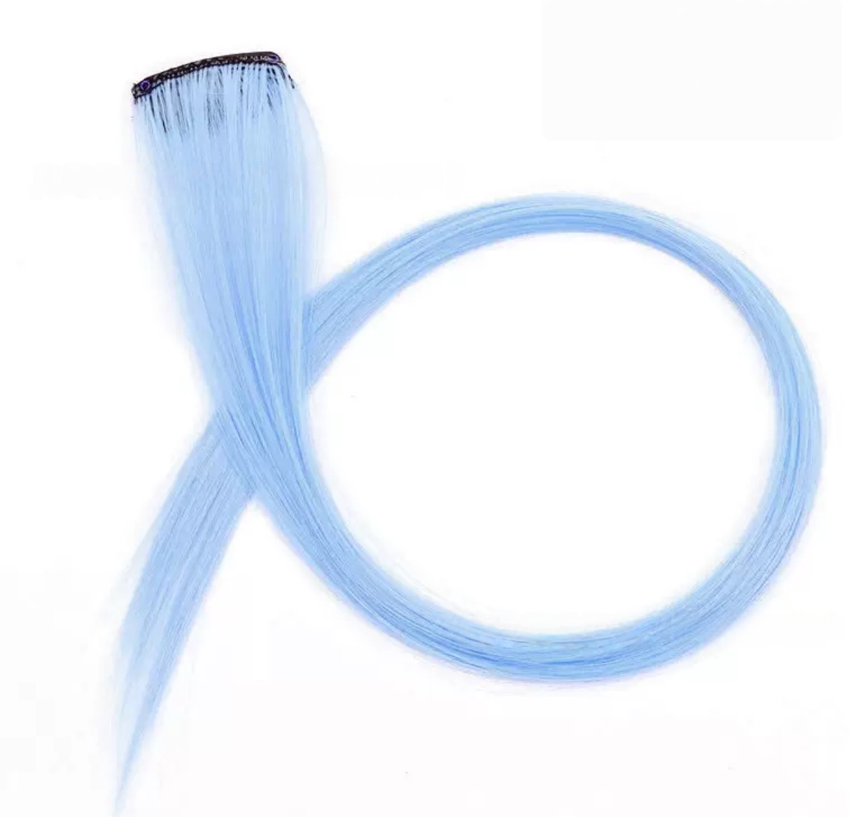 Colored Party Highlights Clip in Hair Extensions for Girls Straight Hair Synthetic Hairpieces