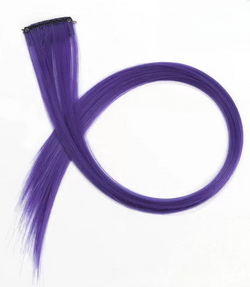 Image of Colored Party Highlights Clip in Hair Extensions for Girls Straight Hair Synthetic Hairpieces