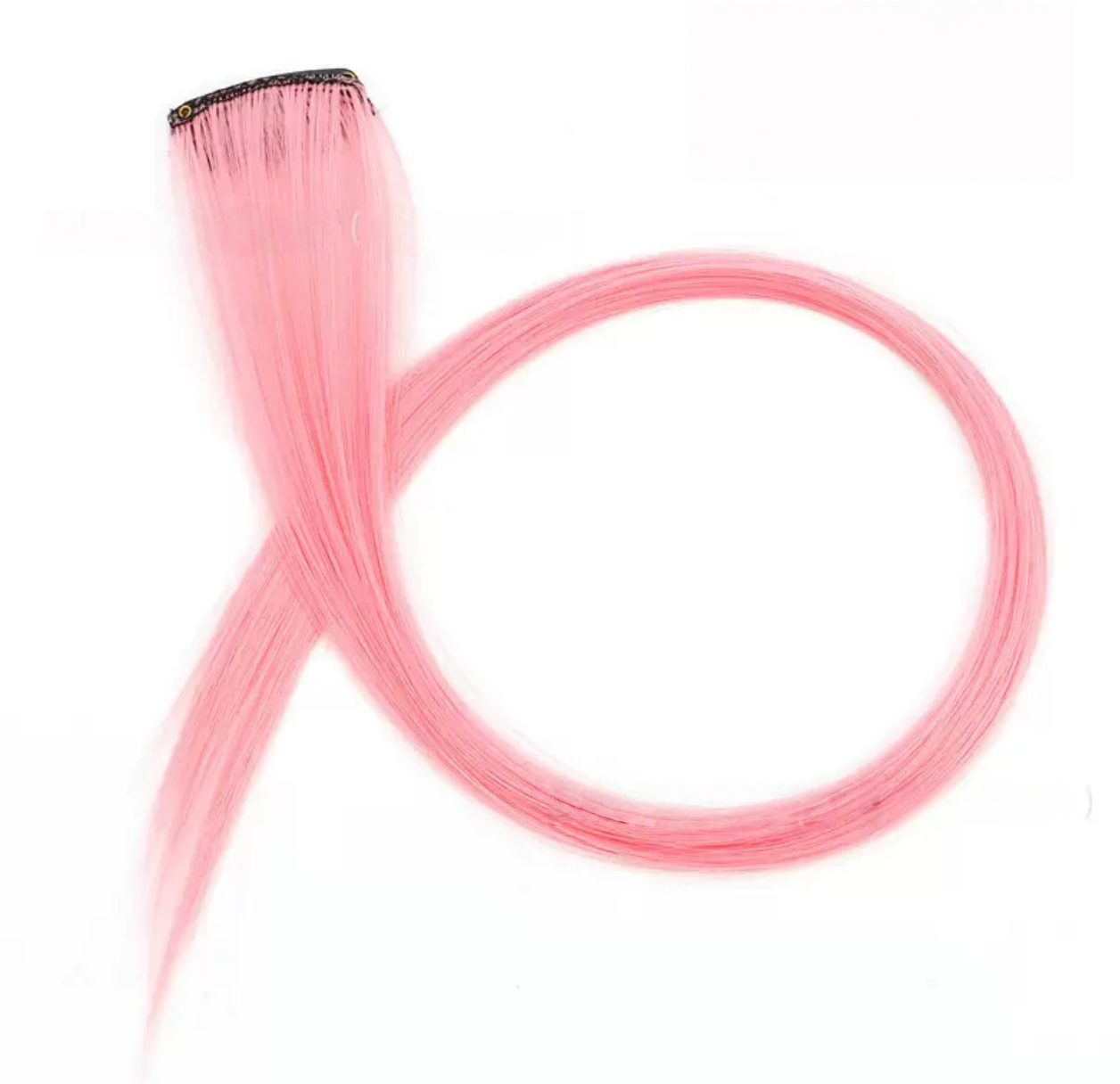 Colored Party Highlights Clip in Hair Extensions for Girls Straight Hair Synthetic Hairpieces