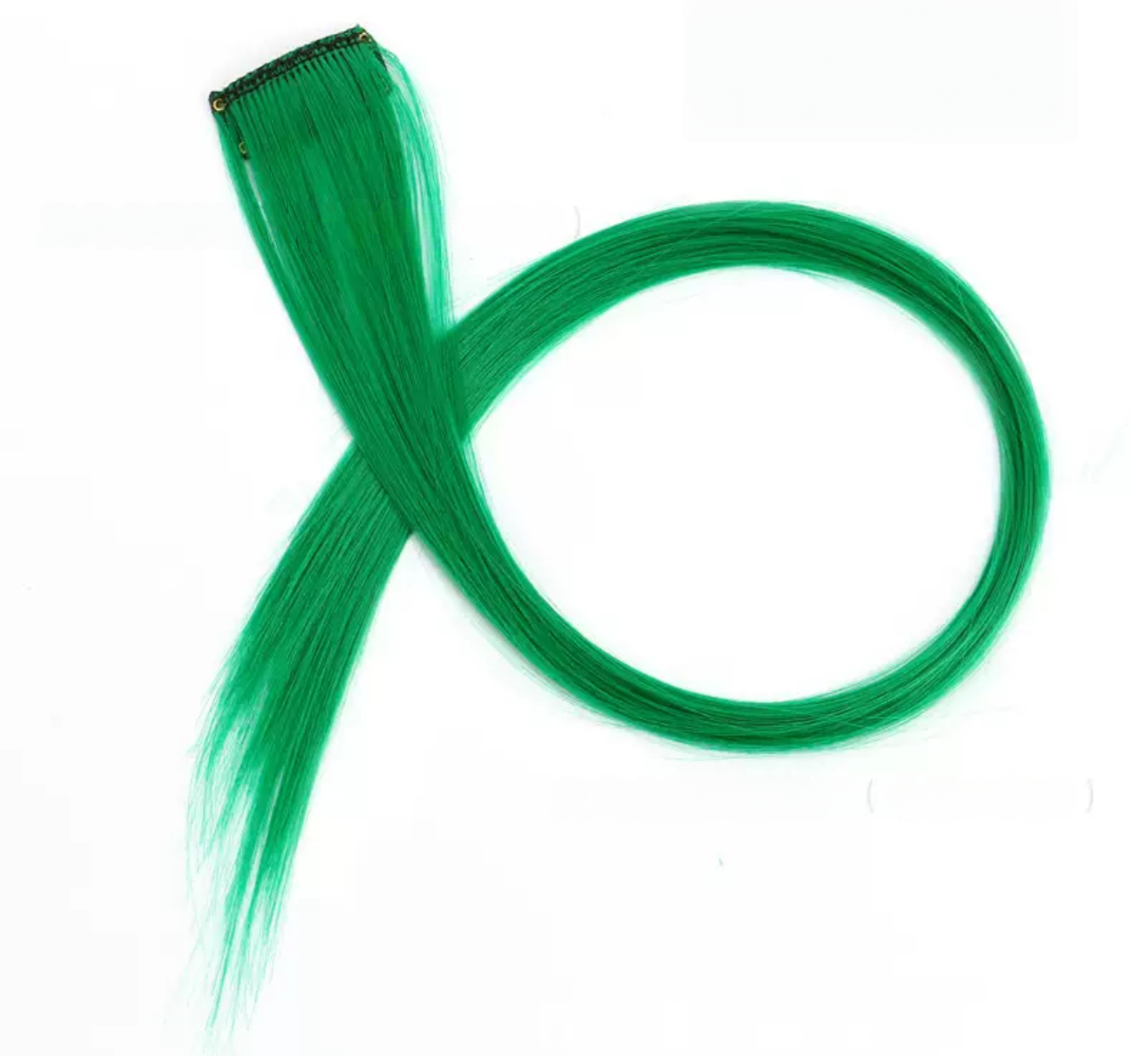 Colored Party Highlights Clip in Hair Extensions for Girls Straight Hair Synthetic Hairpieces
