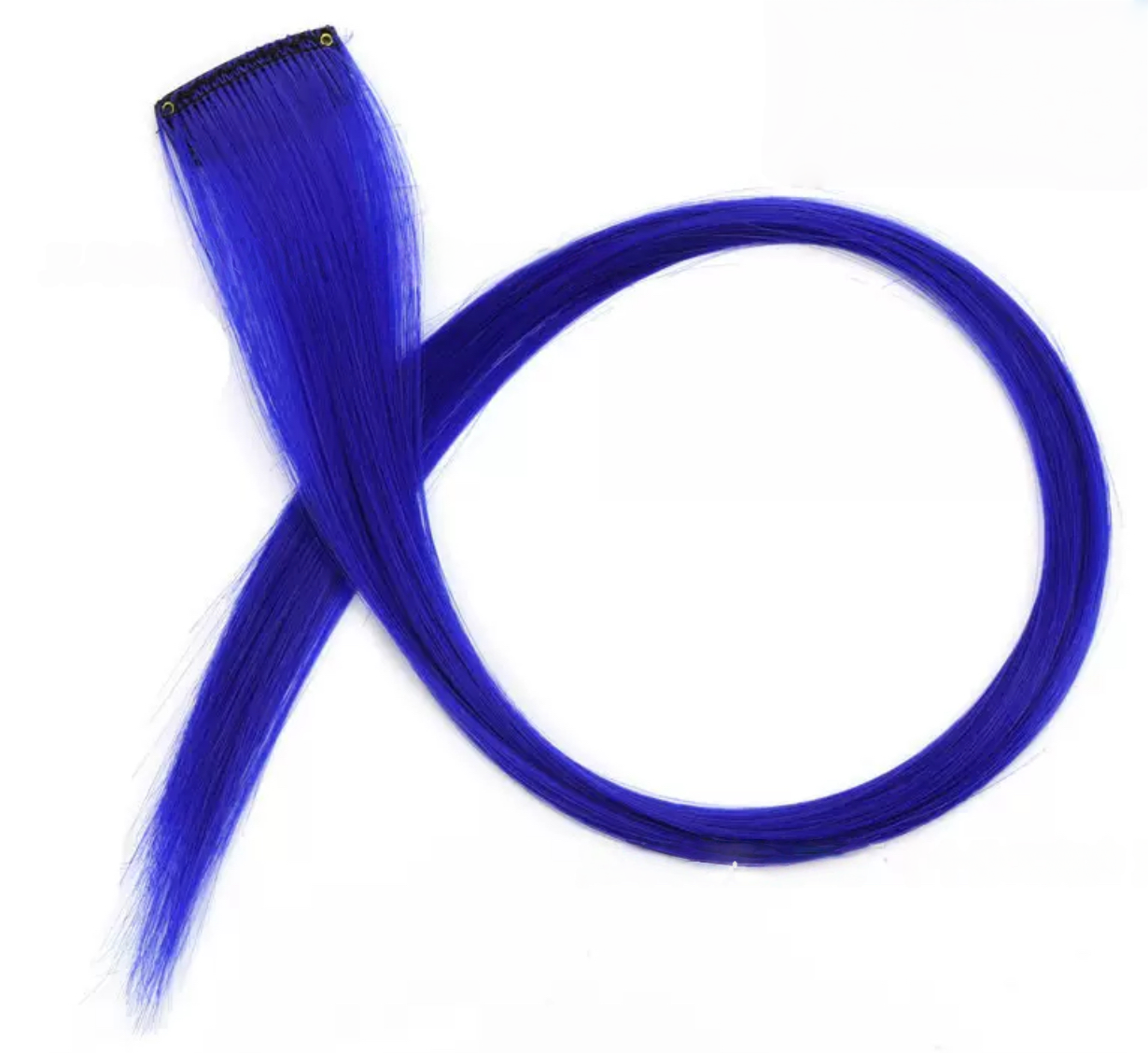 Colored Party Highlights Clip in Hair Extensions for Girls Straight Hair Synthetic Hairpieces