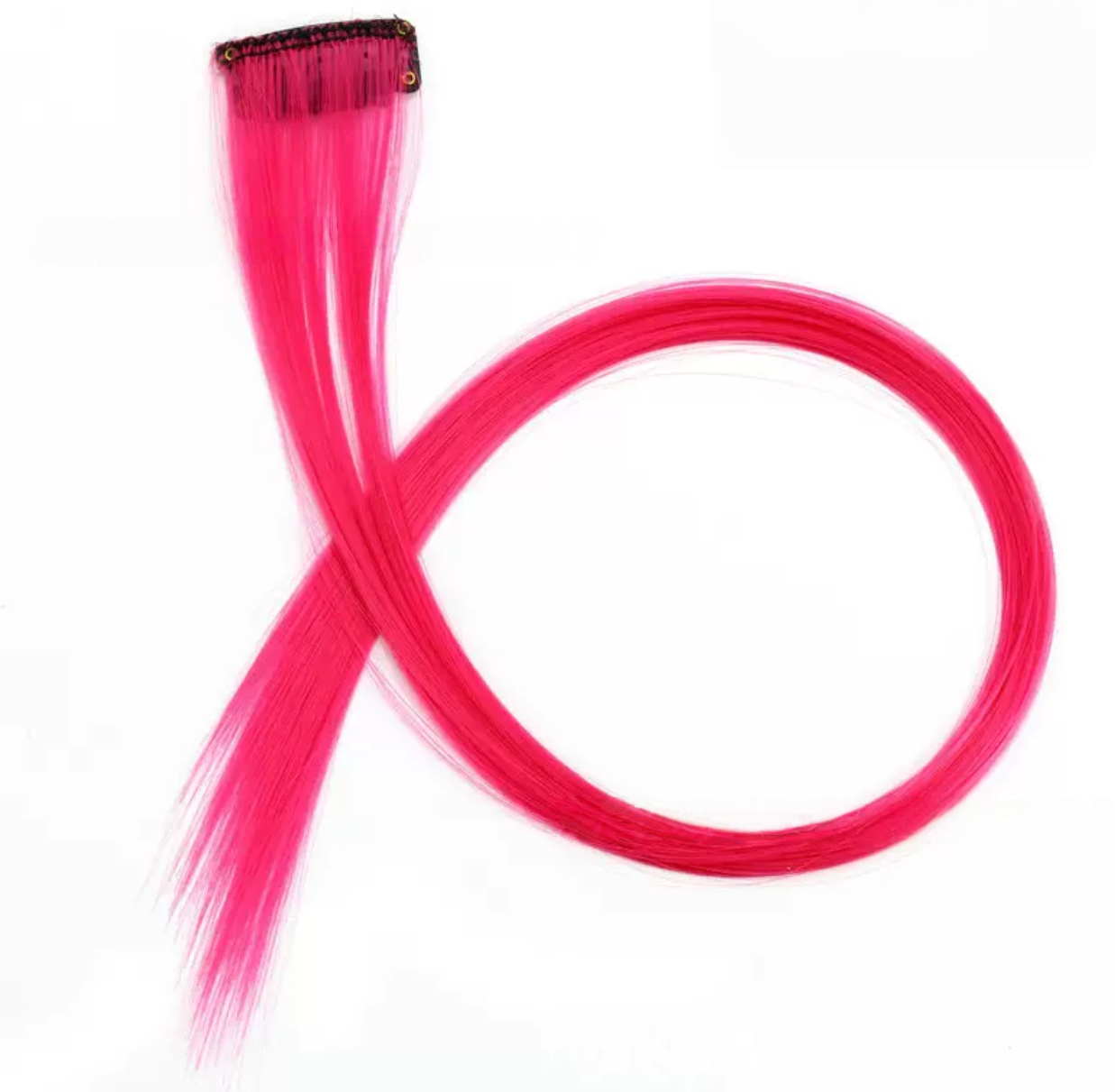Colored Party Highlights Clip in Hair Extensions for Girls Straight Hair Synthetic Hairpieces