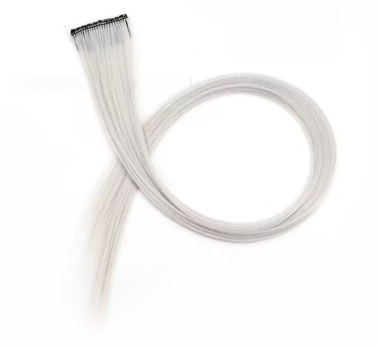 Colored Party Highlights Clip in Hair Extensions for Girls Straight Hair Synthetic Hairpieces
