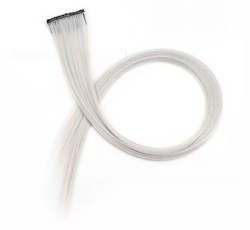 Image of Colored Party Highlights Clip in Hair Extensions for Girls Straight Hair Synthetic Hairpieces