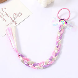 Image of Girls Colorful Hair ScrunchiesWig Pigtail Elastic Hair Rings Ponytail Hair Ropes for Girls Sequin Glitter Kids HeadwearGirls Colorful Hair ScrunchiesWig Pigtail Elastic Hair Rings Ponytail Hair Ropes for Girls Sequin Glitter Kids Headwear