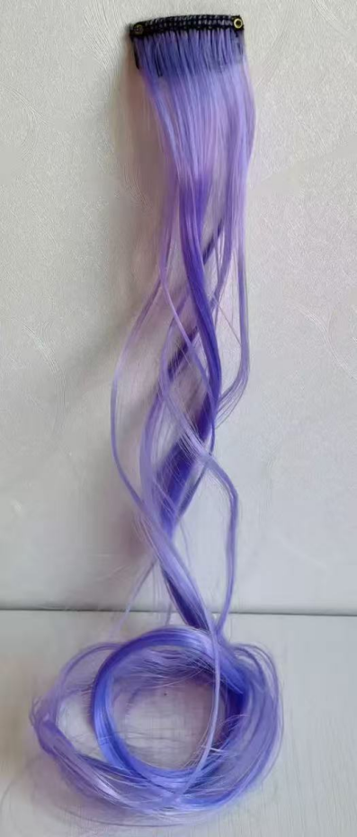 Colourful Curly Wavy Party Highlights Clip in Synthetic Hairpieces for Women