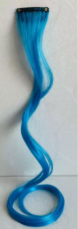 Colourful Curly Wavy Party Highlights Clip in Synthetic Hairpieces for Women