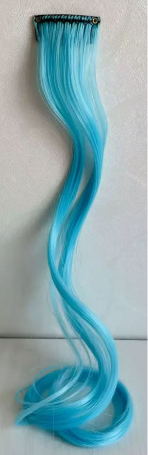 Colourful Curly Wavy Party Highlights Clip in Synthetic Hairpieces for Women